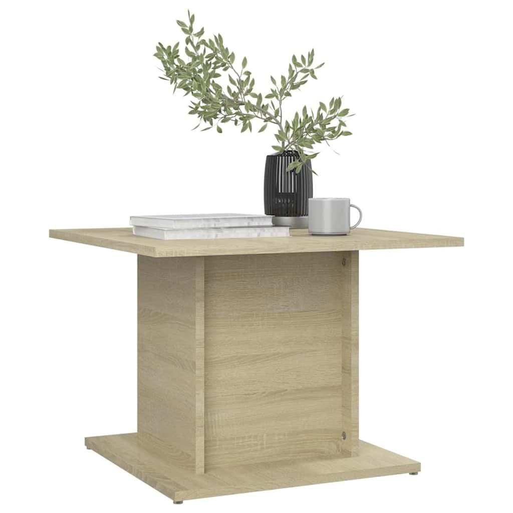 Beige Coffee Table in Sonoma Oak Finish 55.5x55.5x40cm