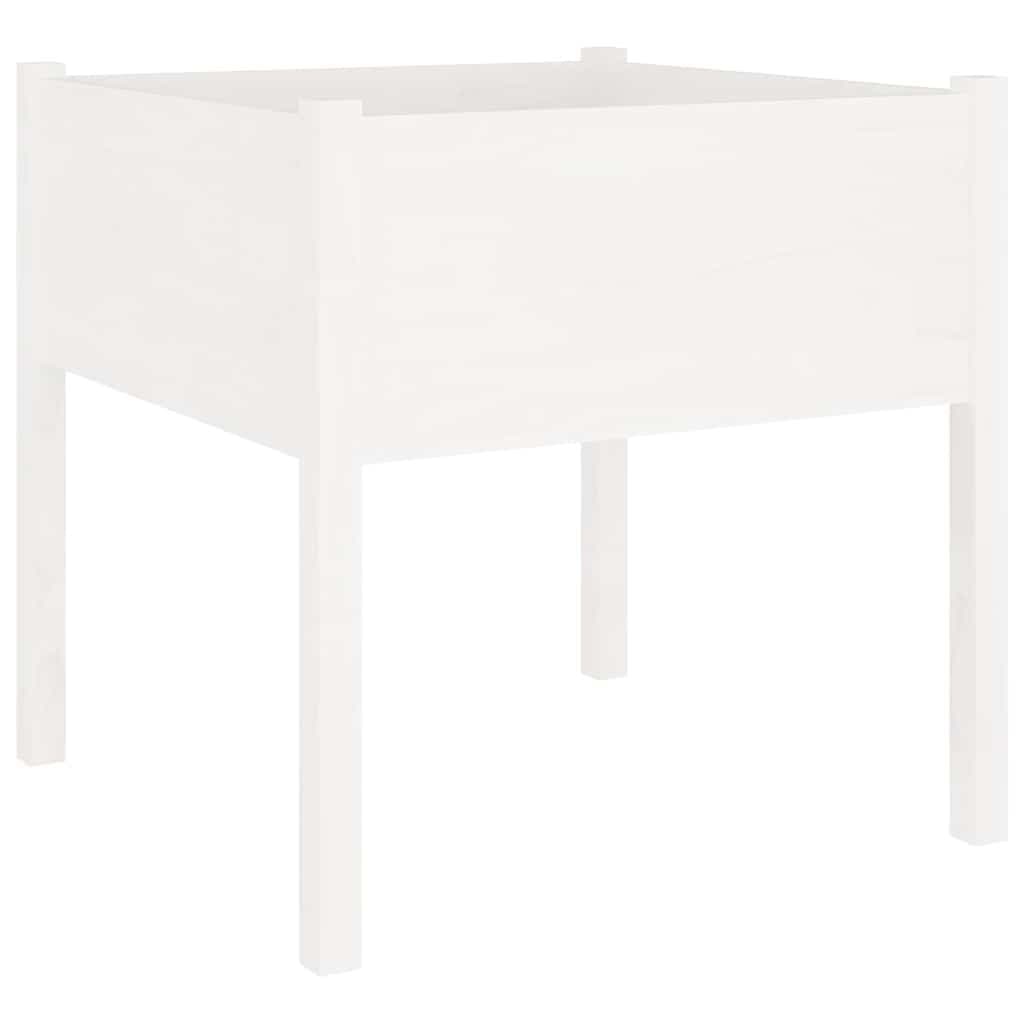 White Garden Planters 70x70x70 cm, Set of 2