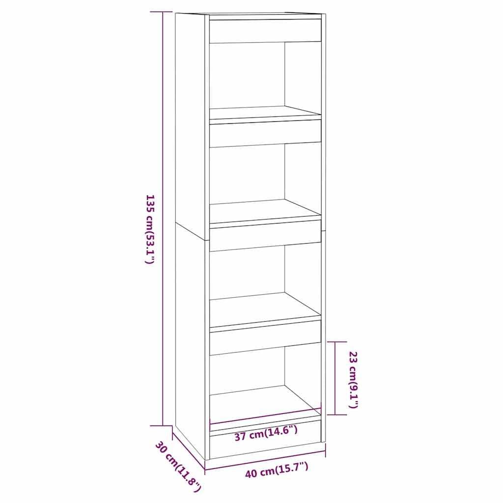 Black Book Cabinet Room Divider with Ample Storage