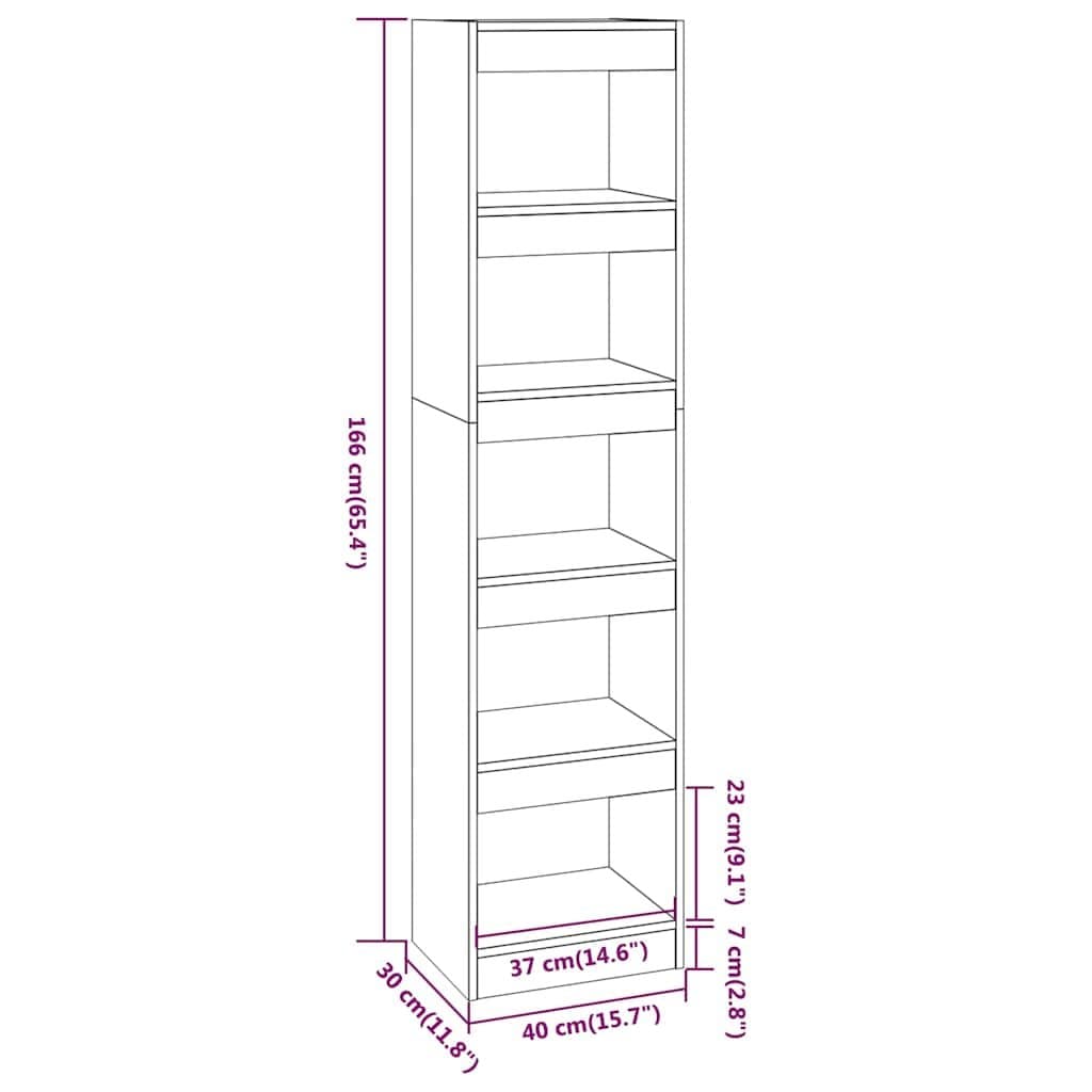 High Gloss White Bookshelf with Room Divider Functionality