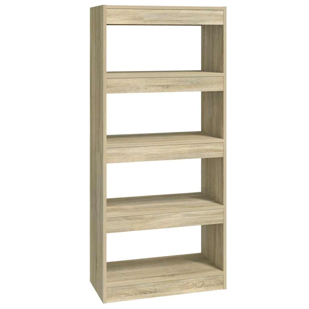 Brown Wooden Book Cabinet and Room Divider