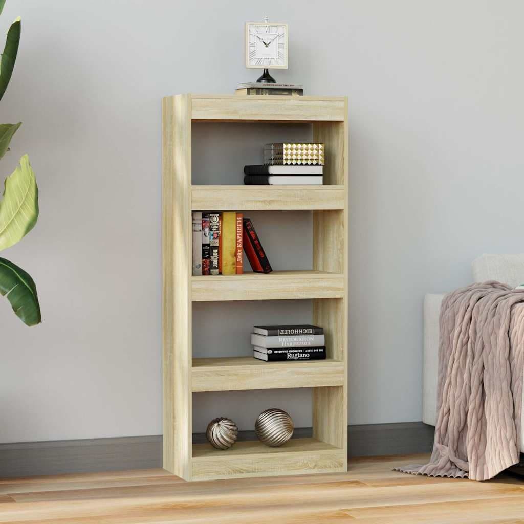 Brown Wooden Book Cabinet and Room Divider