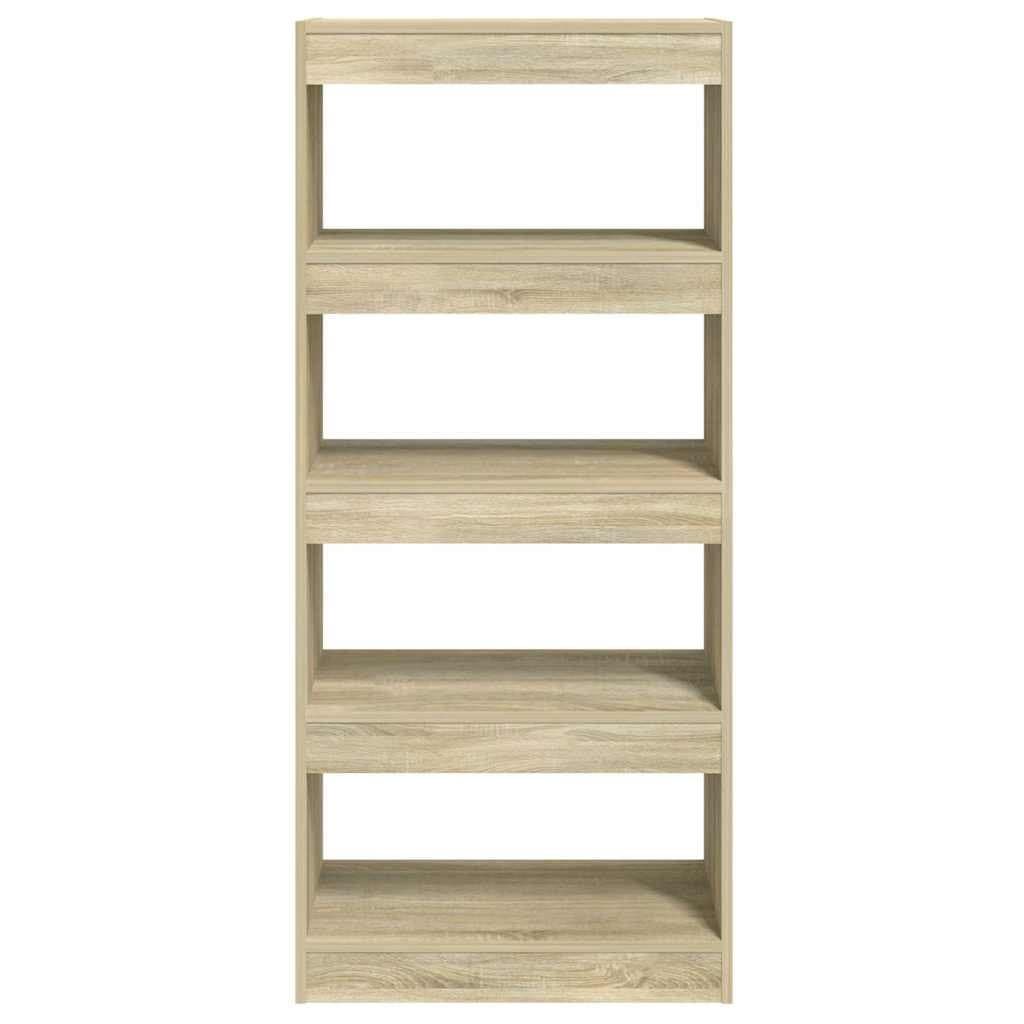 Brown Wooden Book Cabinet and Room Divider