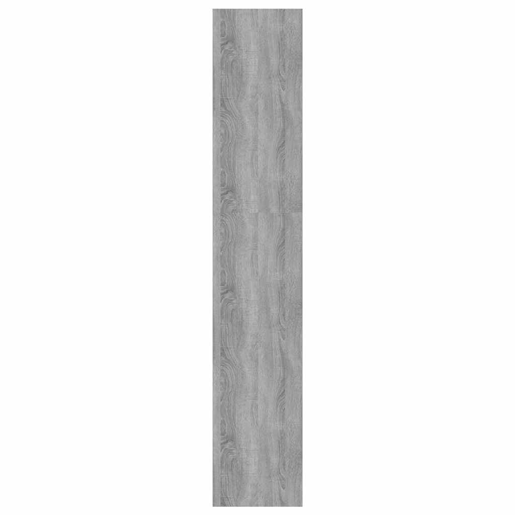 Book Cabinet Room Divider Grey 60x30x166cm Engineered Wood Shelving Storage