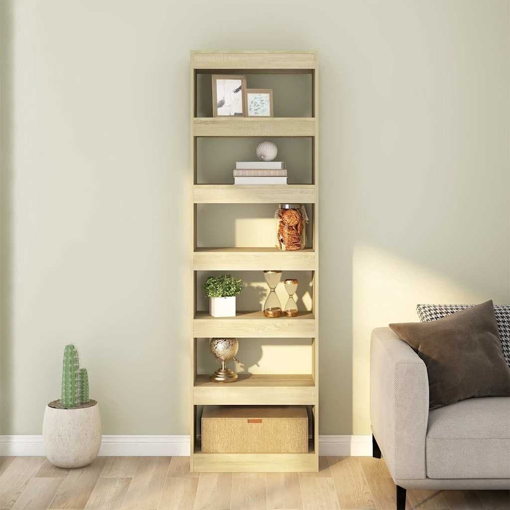 Brown Wooden Book Cabinet for Storage and Room Division