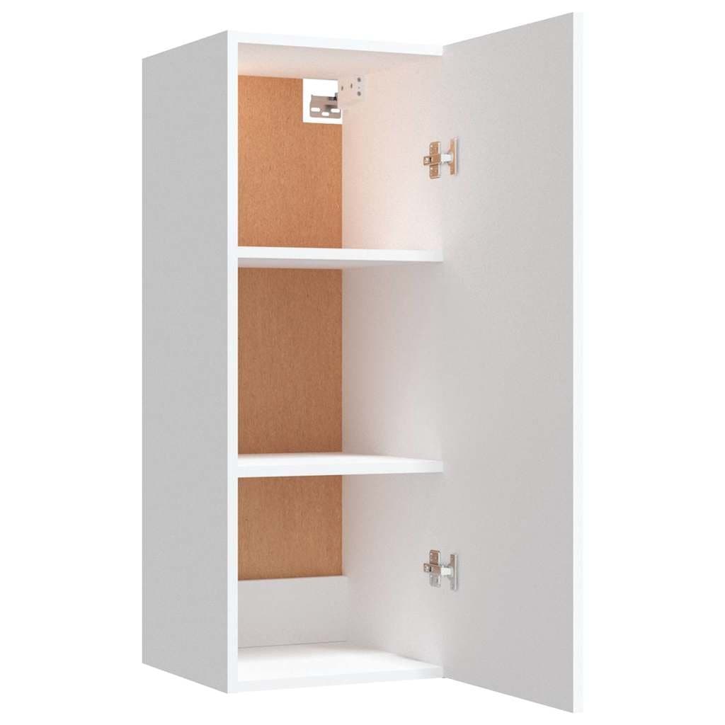 Hanging Wall Cabinet White 34.5x34x90 cm Storage Organiser Shelving Unit