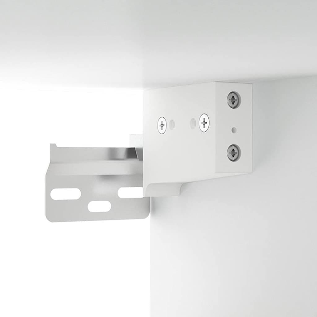 Hanging Wall Cabinet White 34.5x34x90 cm Storage Organiser Shelving Unit