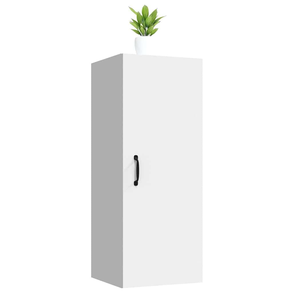 Hanging Wall Cabinet White 34.5x34x90 cm Storage Organiser Shelving Unit
