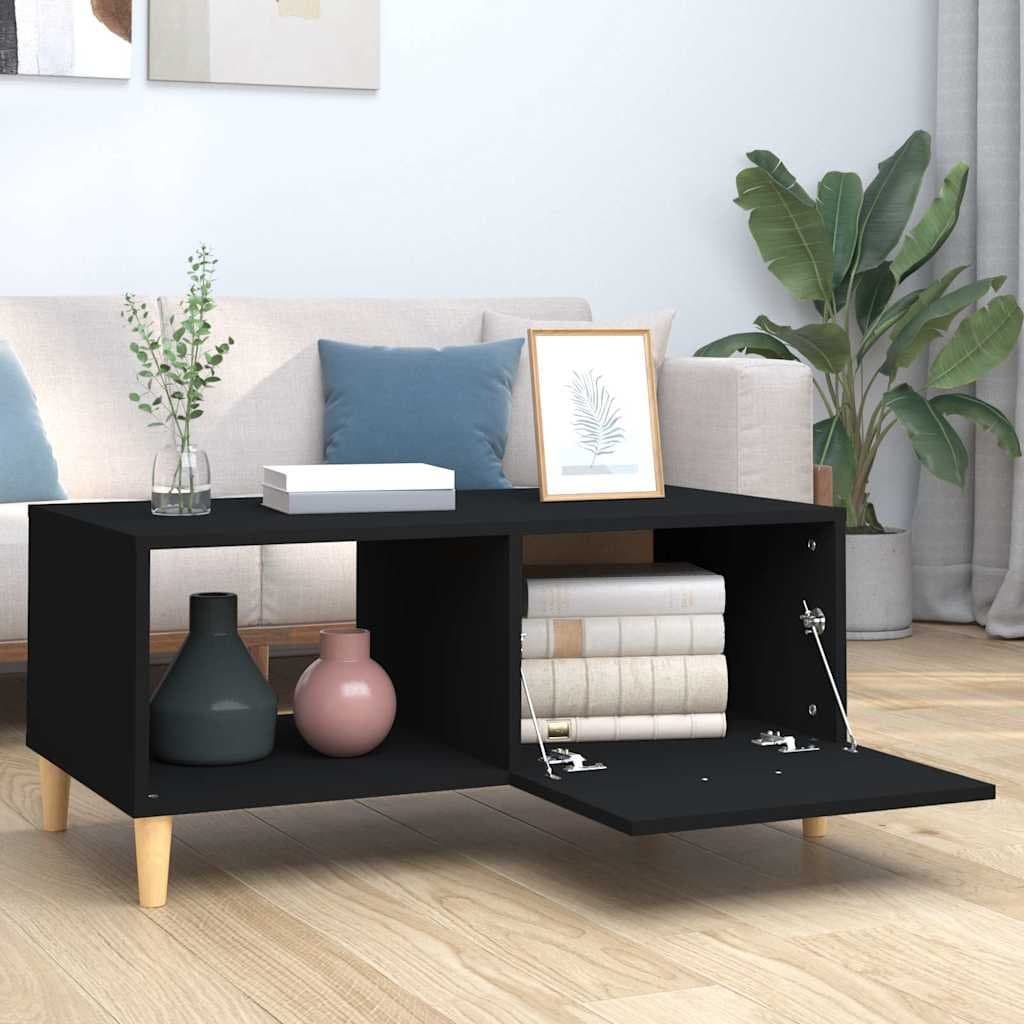 Black Coffee Table with Ample Storage