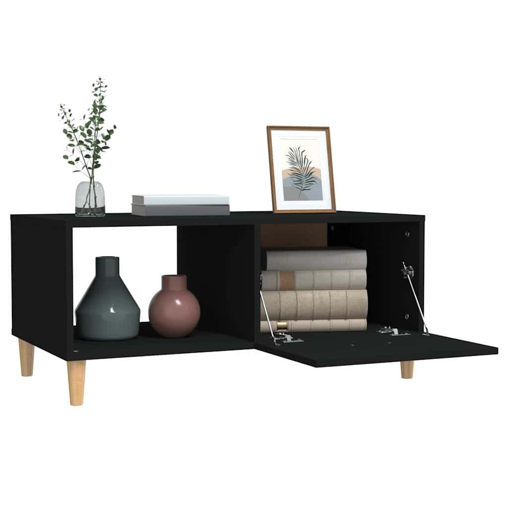 Black Coffee Table with Ample Storage