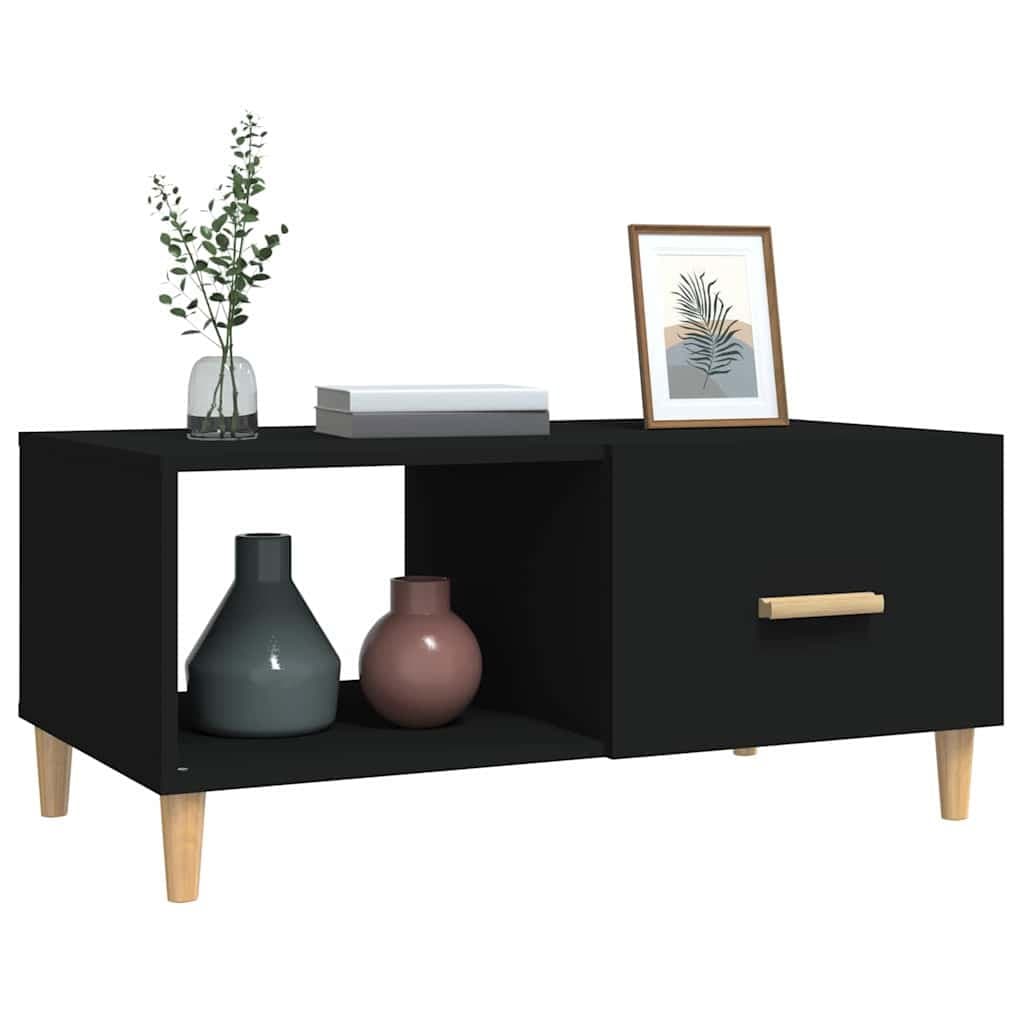 Black Coffee Table with Ample Storage
