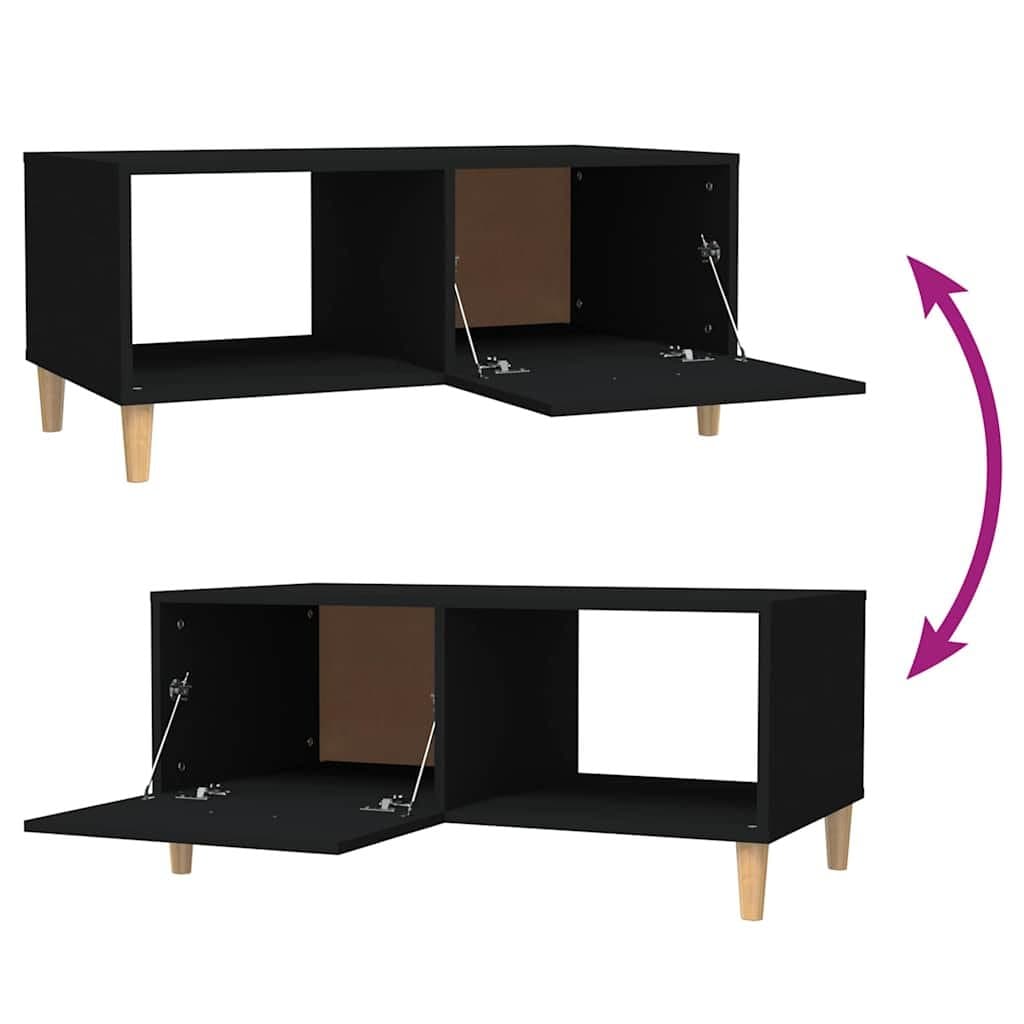 Black Coffee Table with Ample Storage