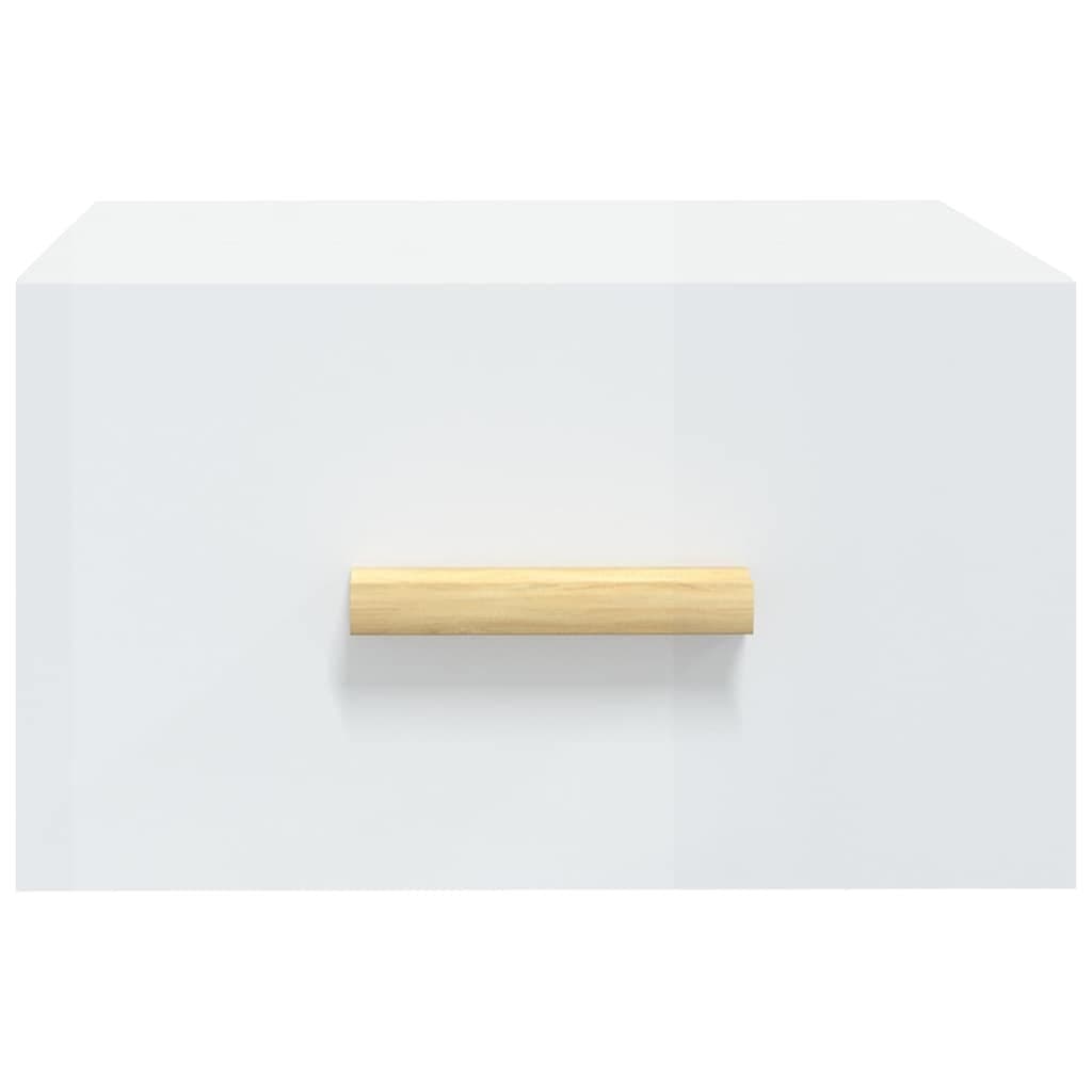 Floating Nightstands 2 pcs Wall-mounted Cabinets White