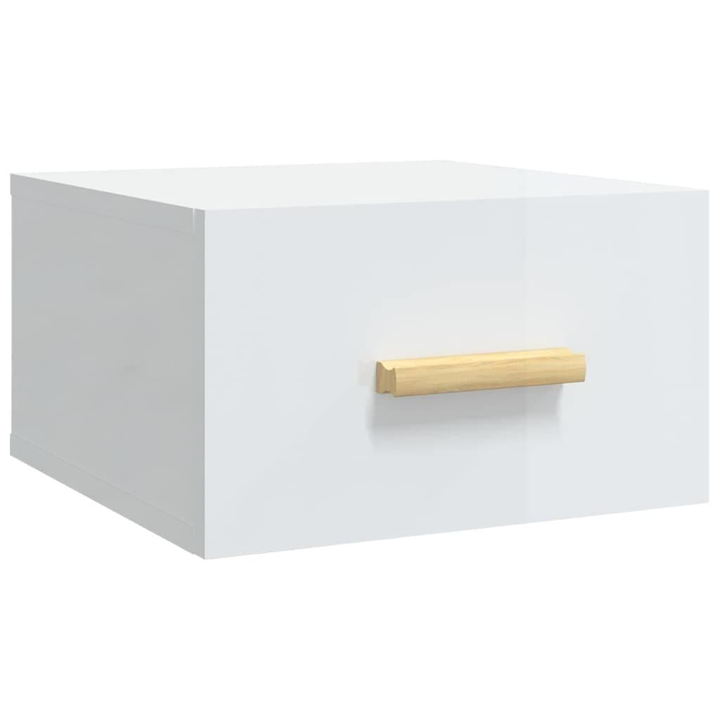 Floating Nightstands 2 pcs Wall-mounted Cabinets White
