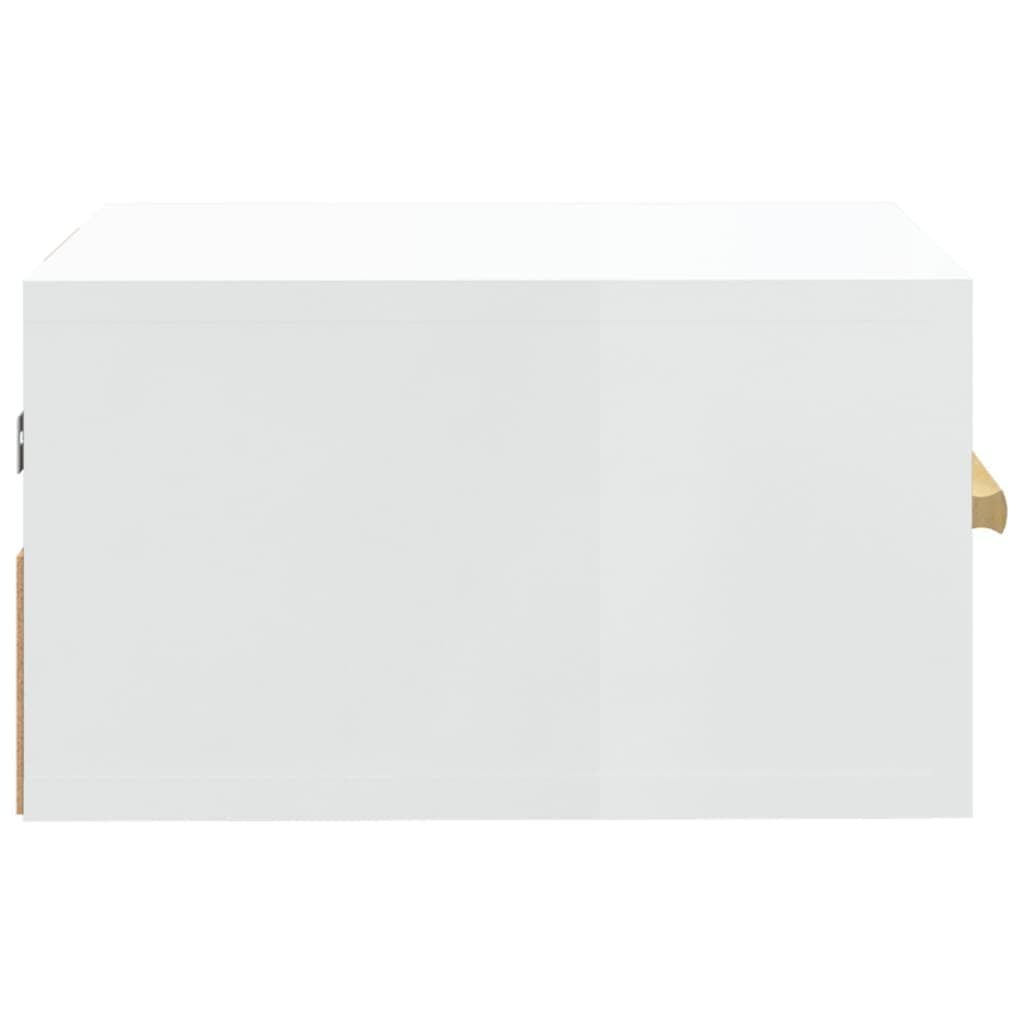 Floating Nightstands 2 pcs Wall-mounted Cabinets White