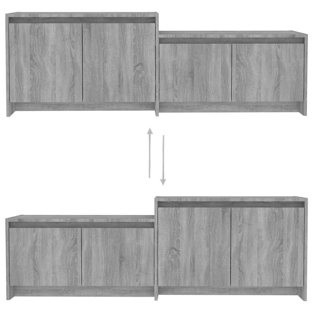 Grey Sonoma 146.5cm TV Cabinet with 4 Doors
