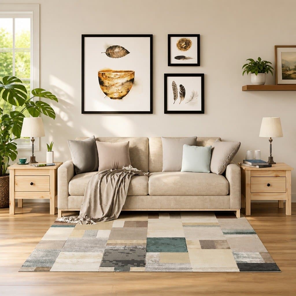 Brown Solid Wood Pine Side Tables 40x40x39 cm
