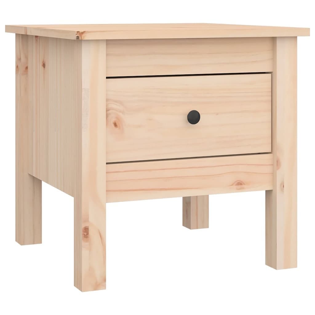 Brown Solid Wood Pine Side Tables 40x40x39 cm