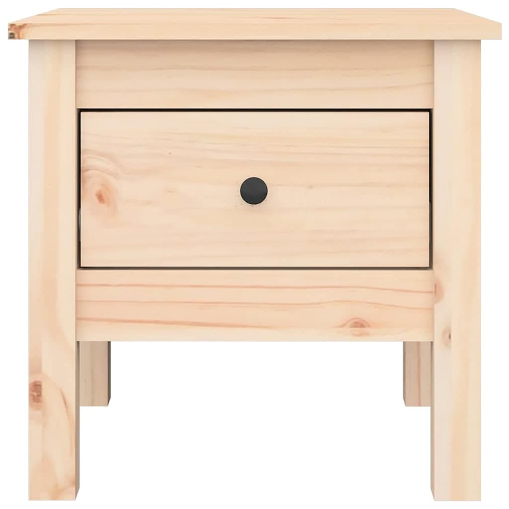 Brown Solid Wood Pine Side Tables 40x40x39 cm