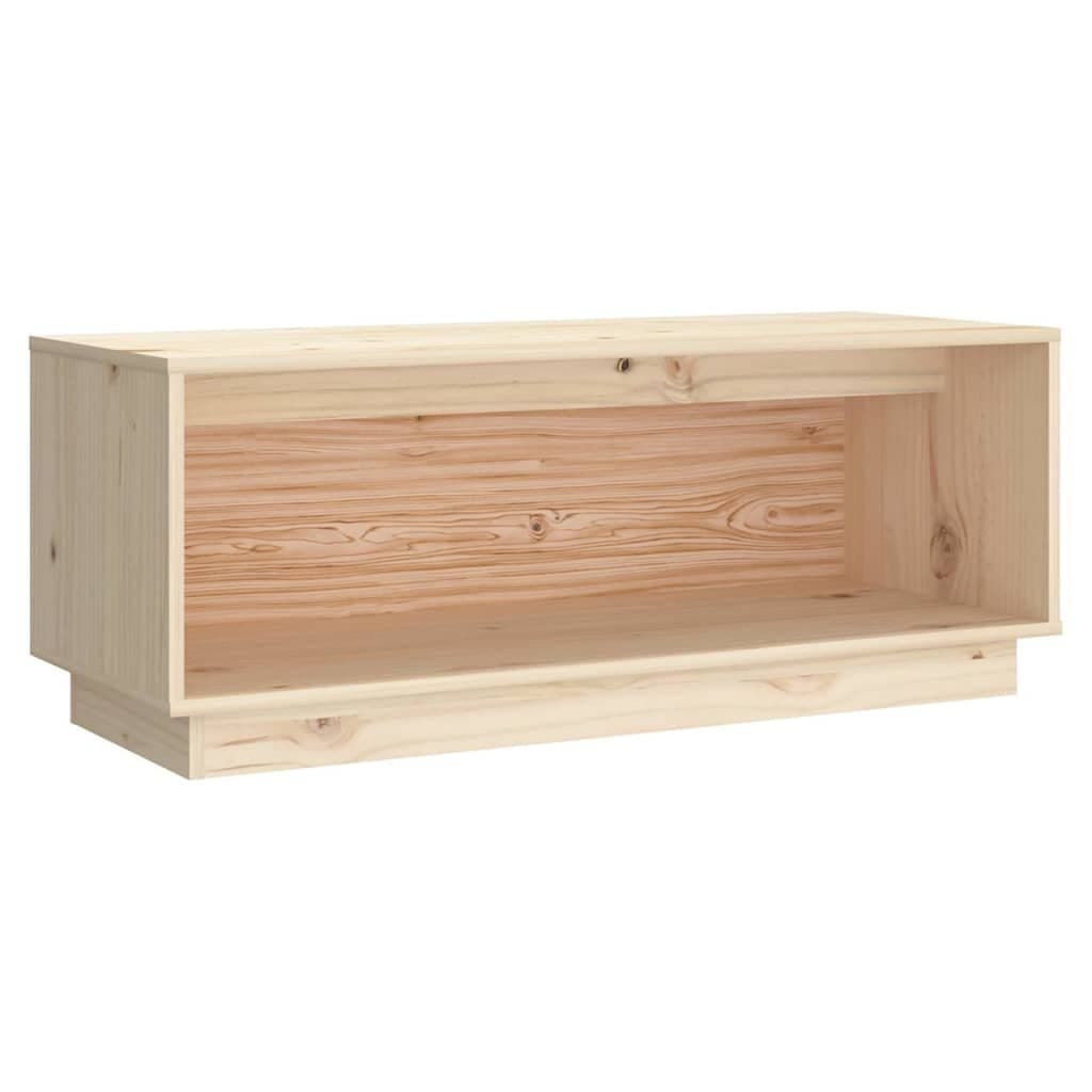 TV Cabinet 90x35x35 cm Solid Pine Wood Unit