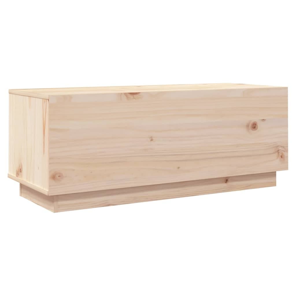 TV Cabinet 90x35x35 cm Solid Pine Wood Unit