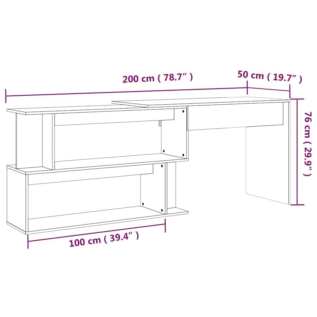 Grey Sonoma Corner Desk for Office and Study