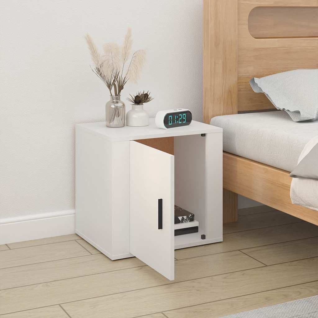 White Nightstand with Ample Storage Space