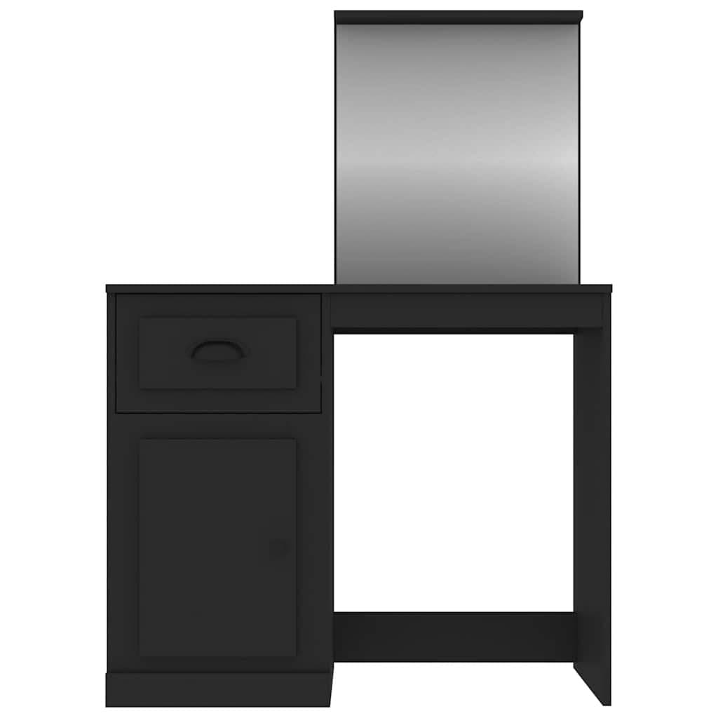 Black Dressing Table with Utility Mirror