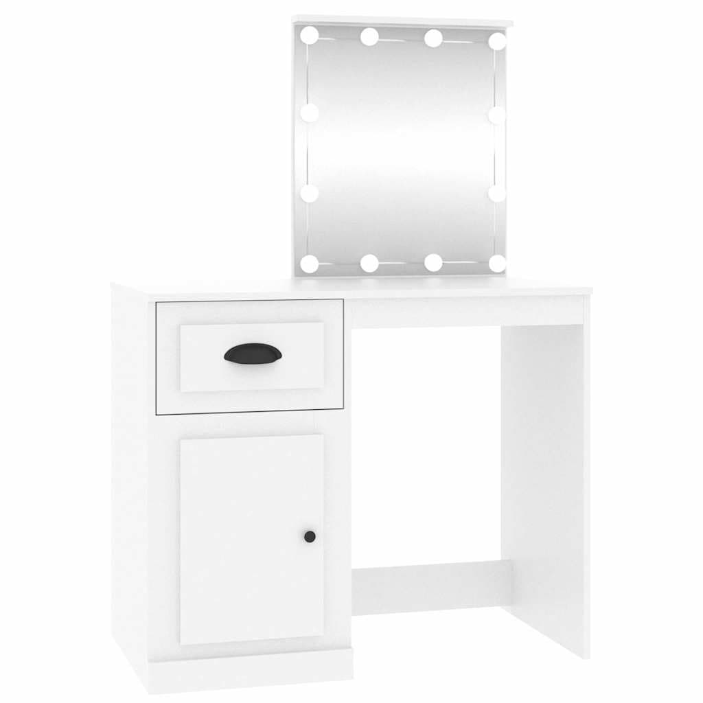 Dressing Table with LED Mirror and Ample Storage