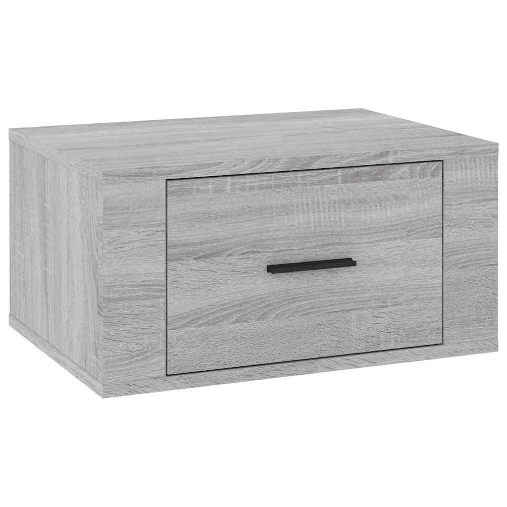 Grey Sonoma Wall-Mounted Bedside Cabinet