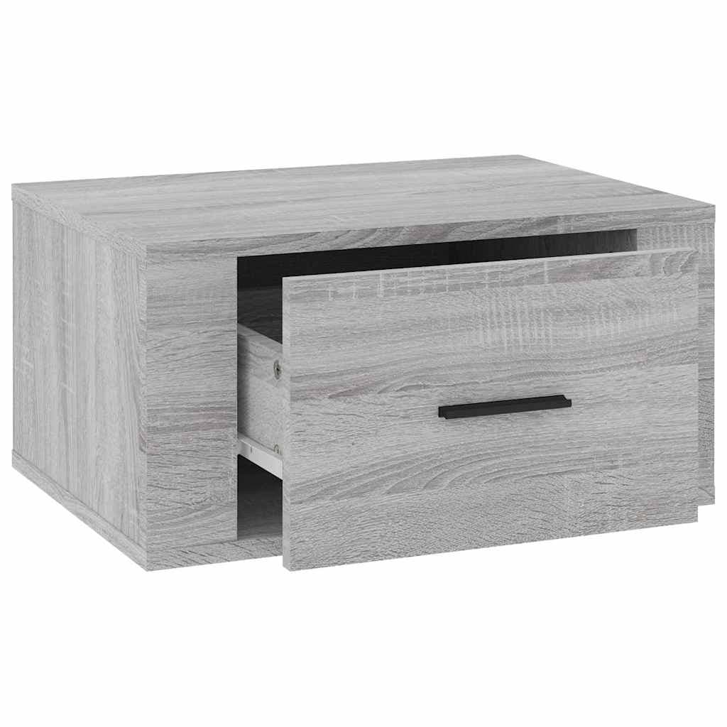 Grey Sonoma Wall-Mounted Bedside Cabinet