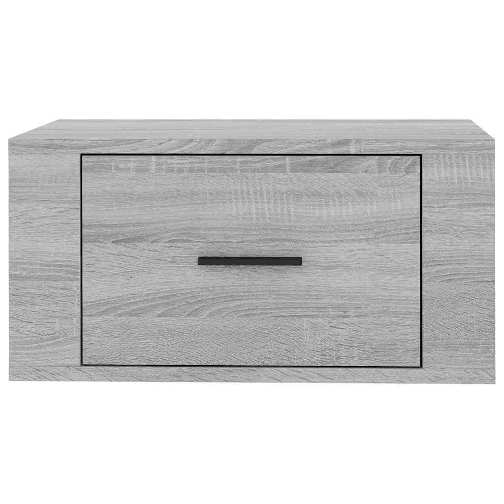 Grey Sonoma Wall-Mounted Bedside Cabinet