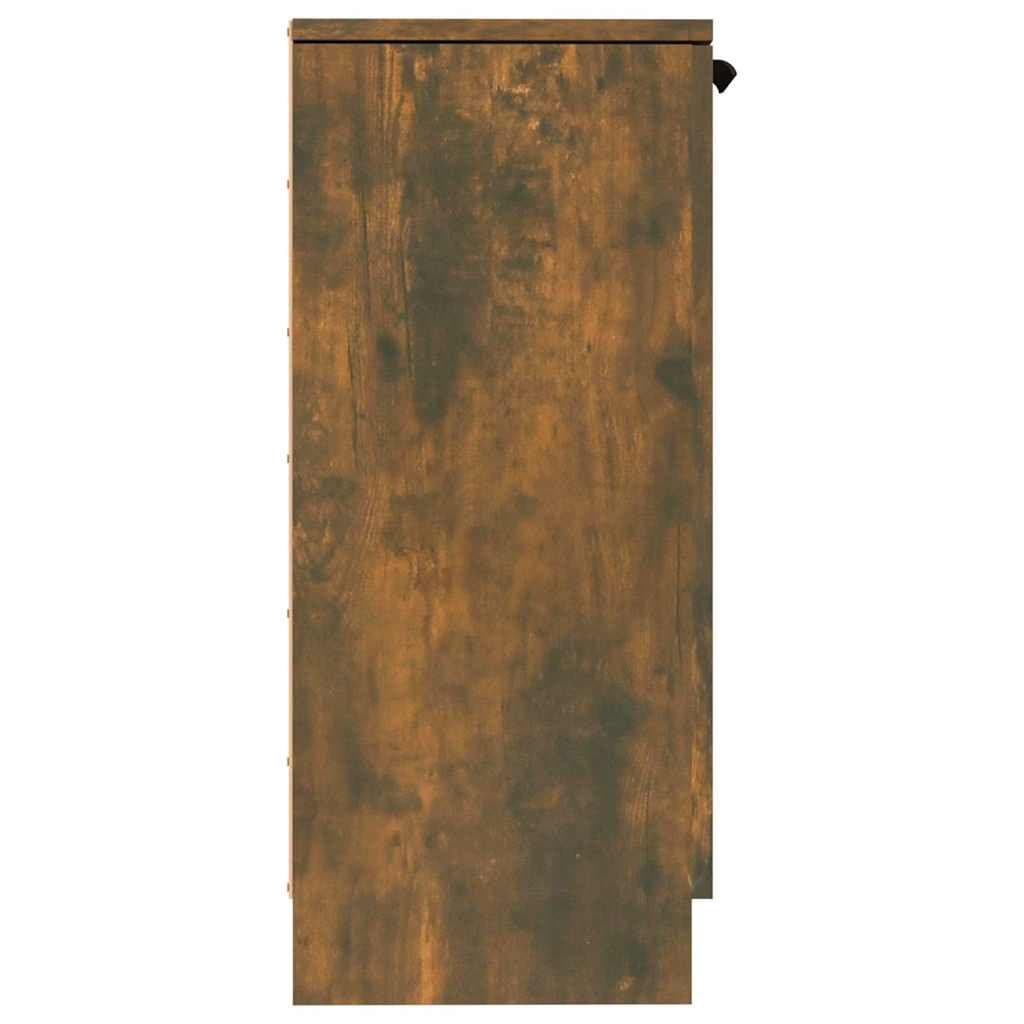 Brown Engineered Wood Storage Sideboards (2 pcs)