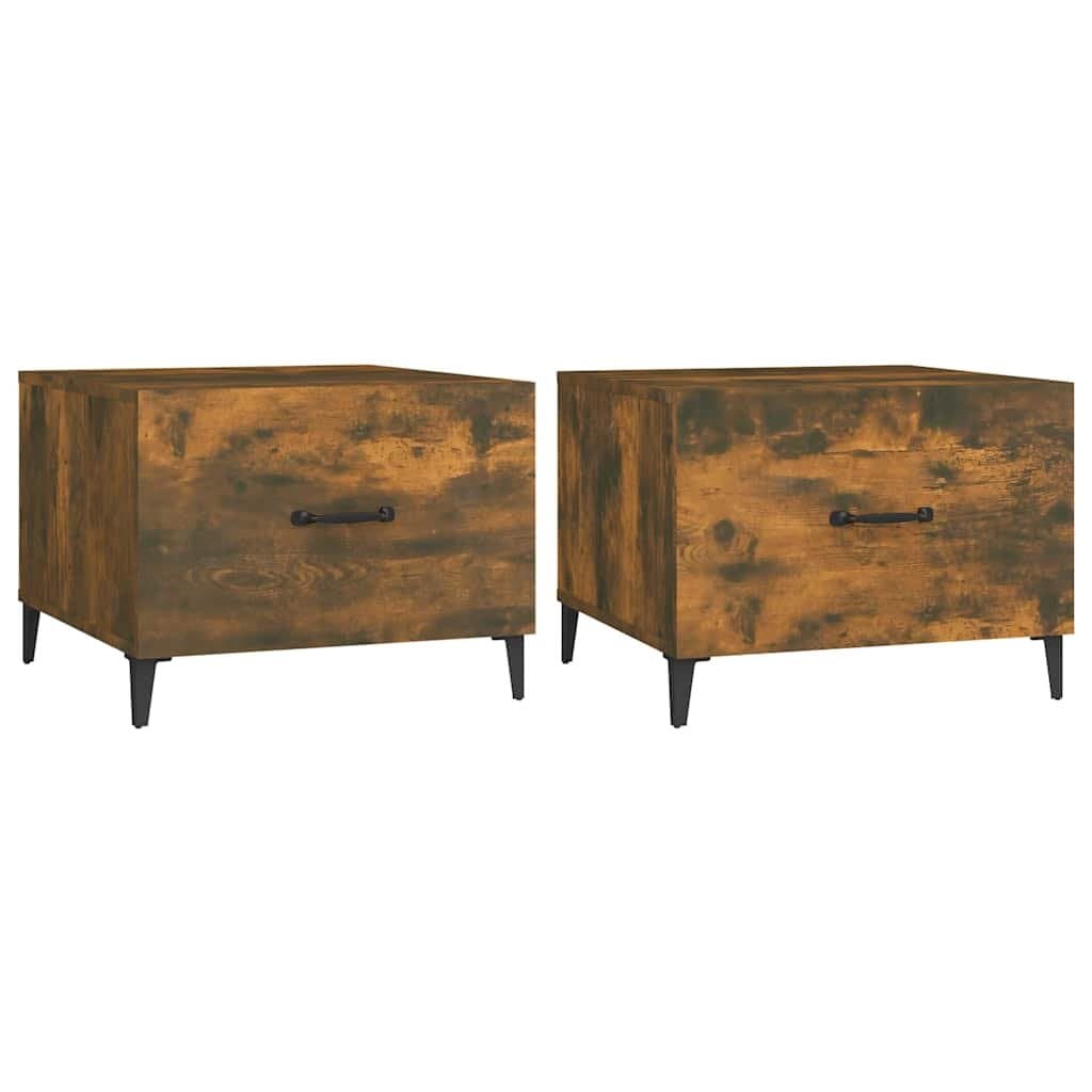 Coffee Tables Set of 2 with Metal Legs