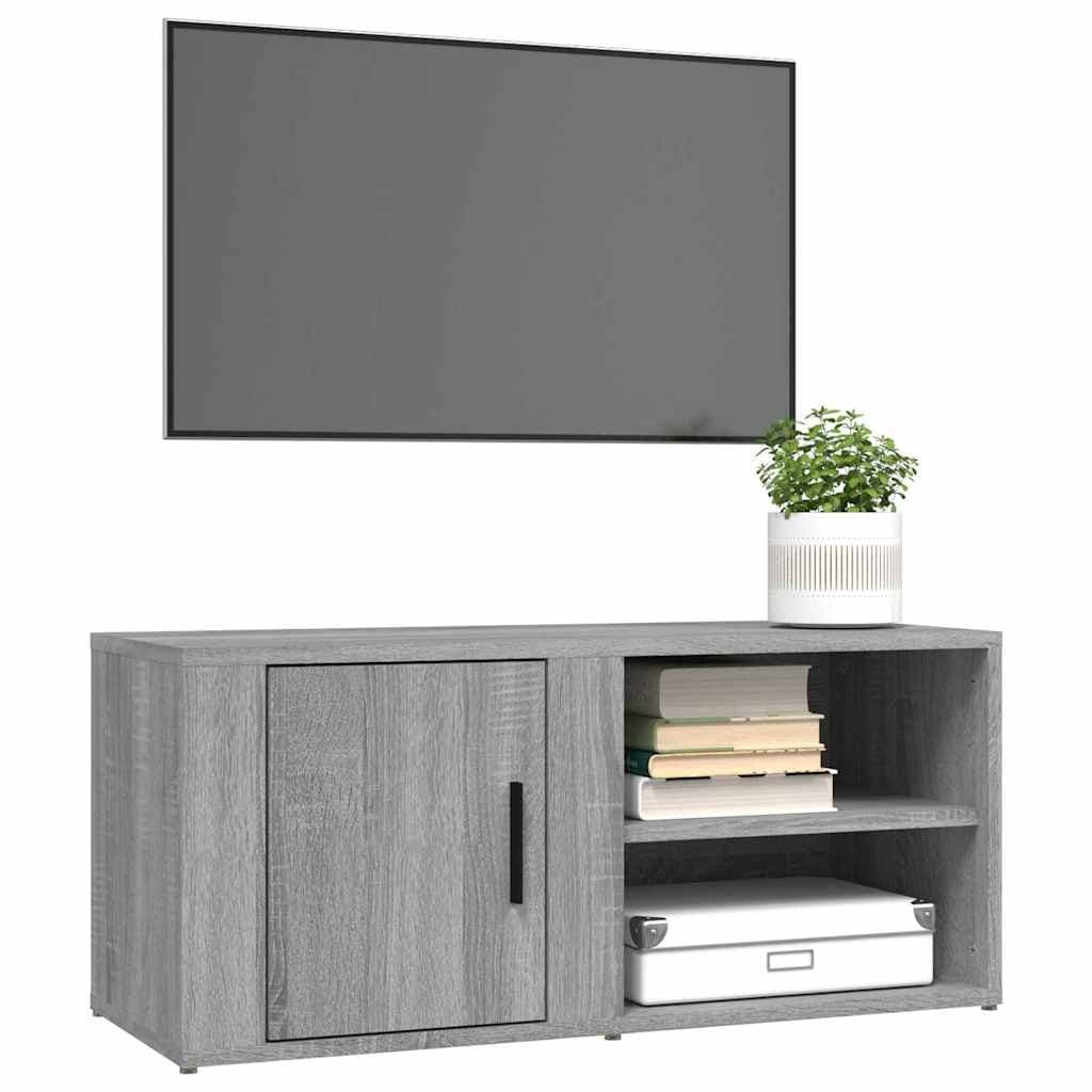TV Cabinets 2 pcs Grey Sonoma Media Storage Unit with Doors Compartments