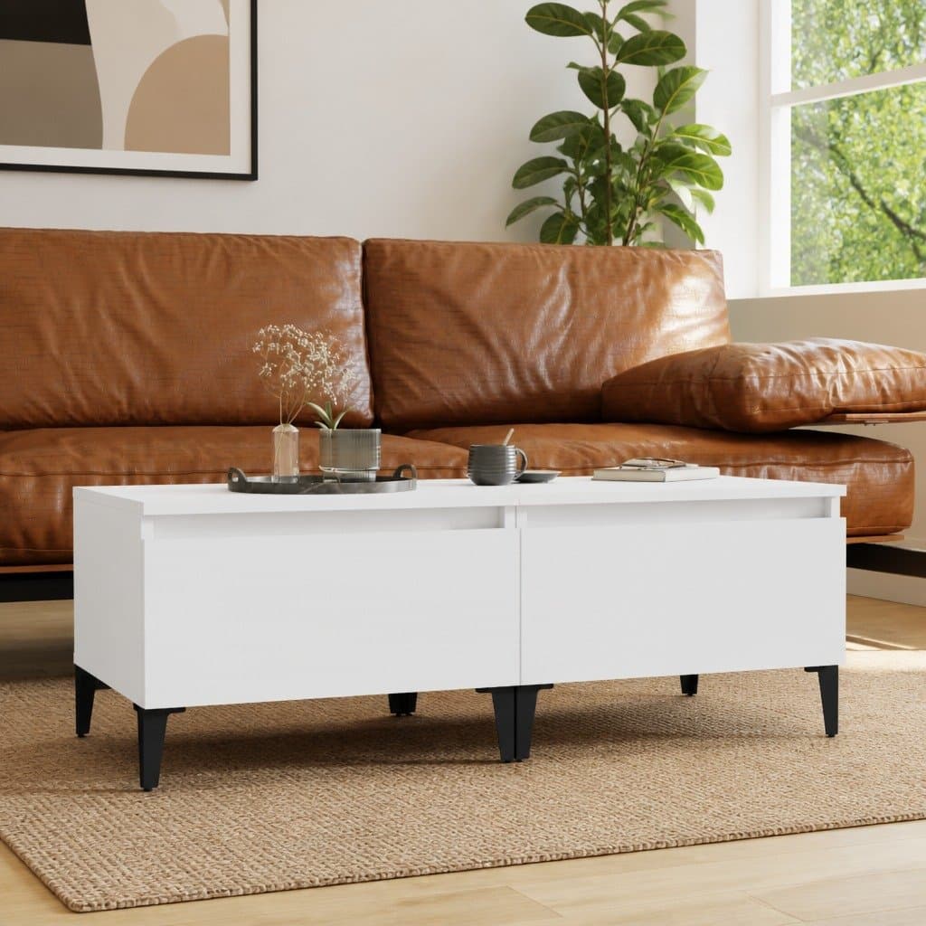 White End Table with Drawer for Storage