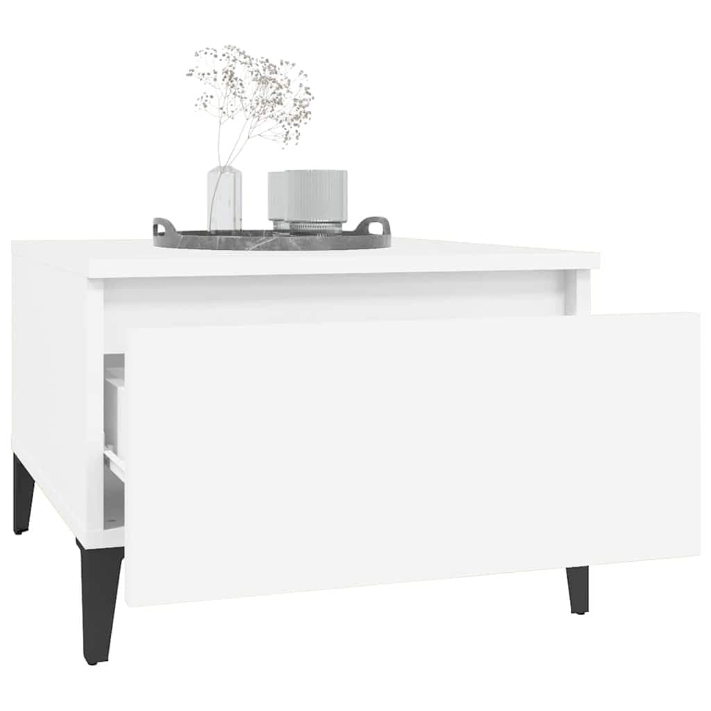 White End Table with Drawer for Storage