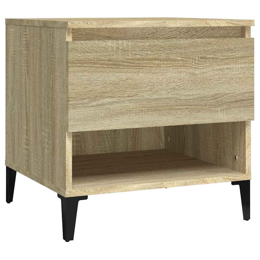 Brown Side Table with Storage Drawer