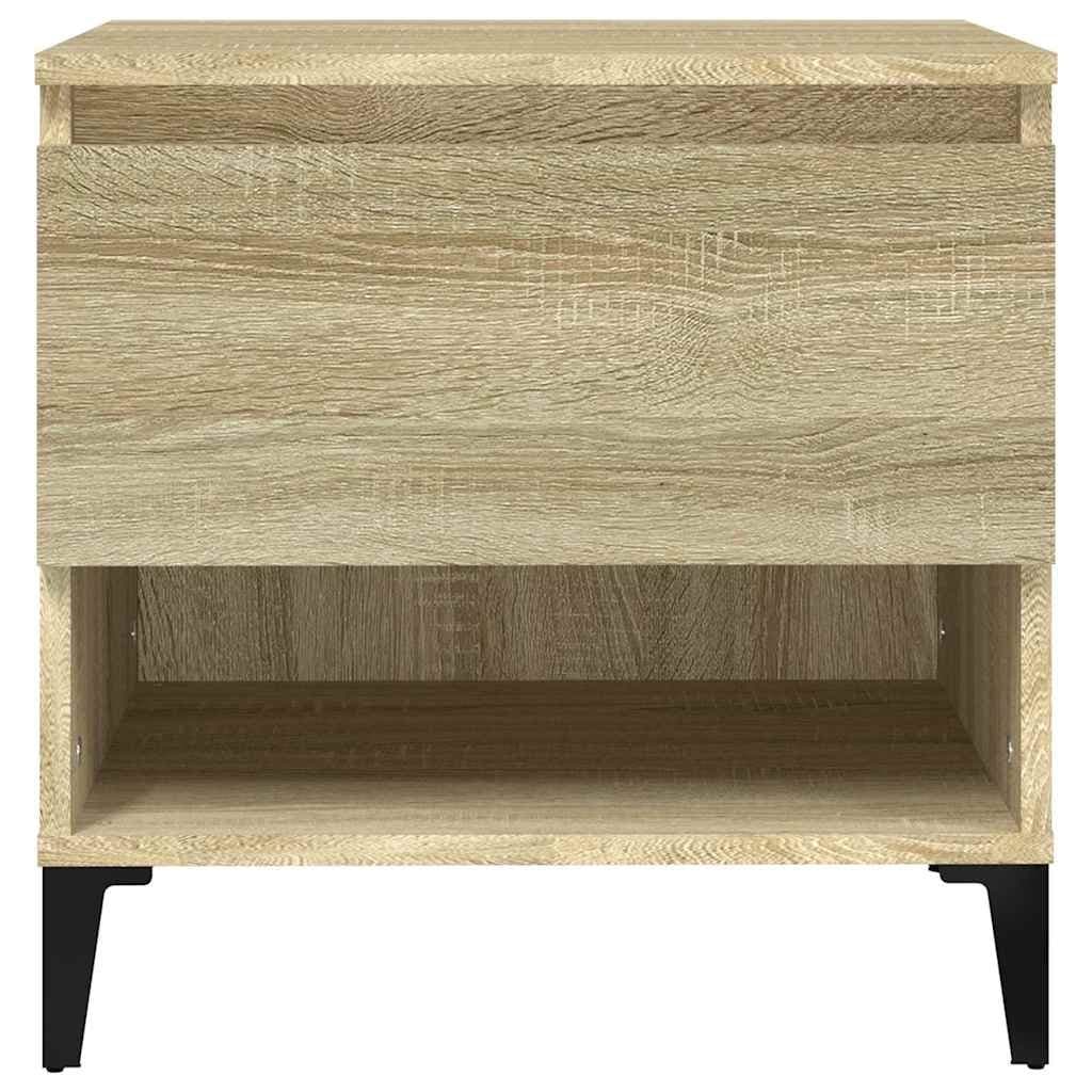 Brown Side Table with Storage Drawer