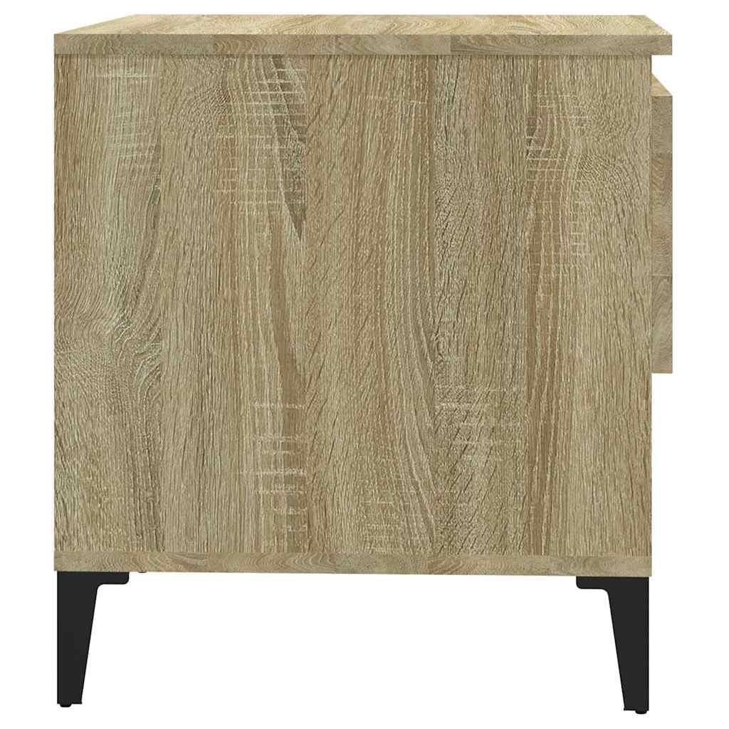 Brown Side Table with Storage Drawer