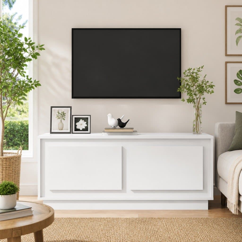 High Gloss White Coffee Table with Ample Storage