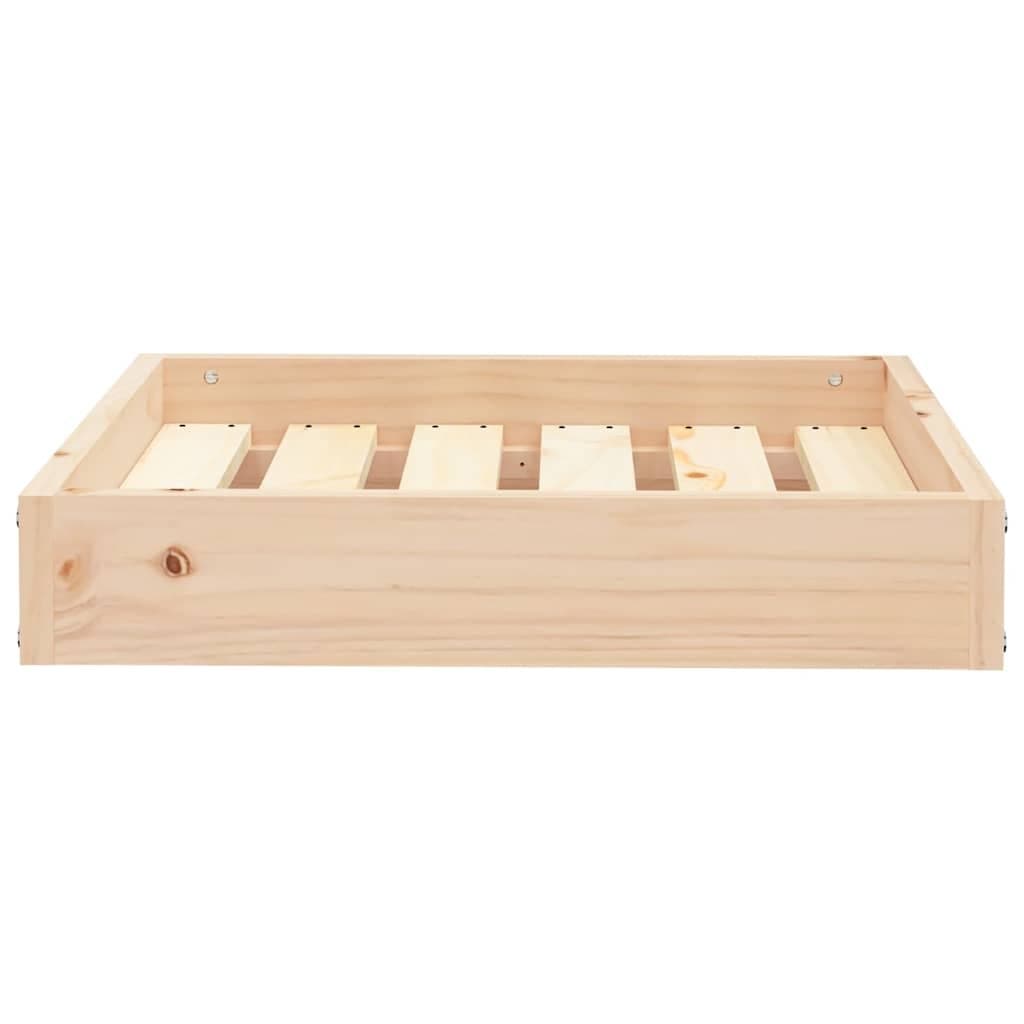 Rectangular Dog Bed in Brown Pine Wood