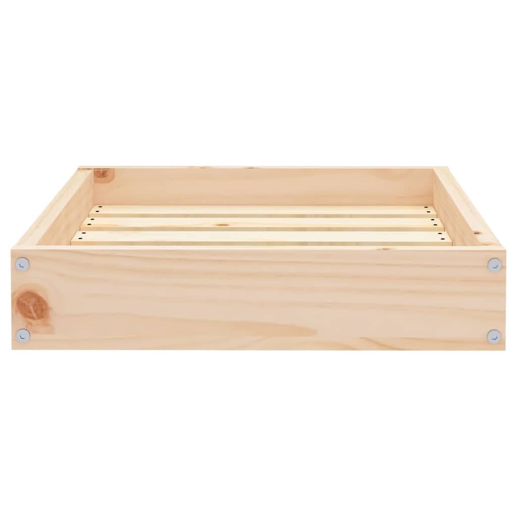 Rectangular Dog Bed in Brown Pine Wood