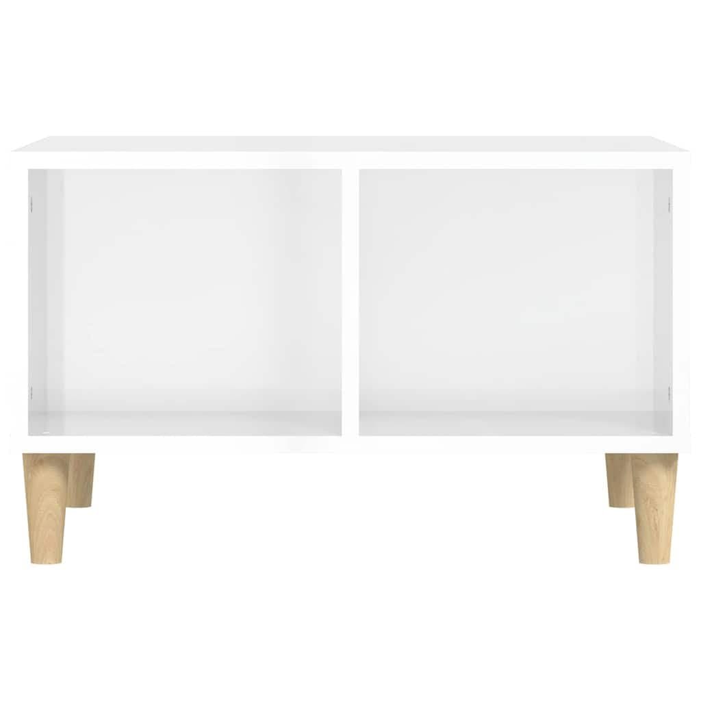 High Gloss White Coffee Table with Open Storage