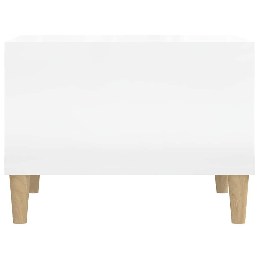 High Gloss White Coffee Table with Open Storage