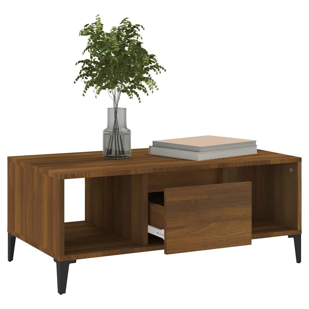 Coffee Table with Storage Drawer and Compartments