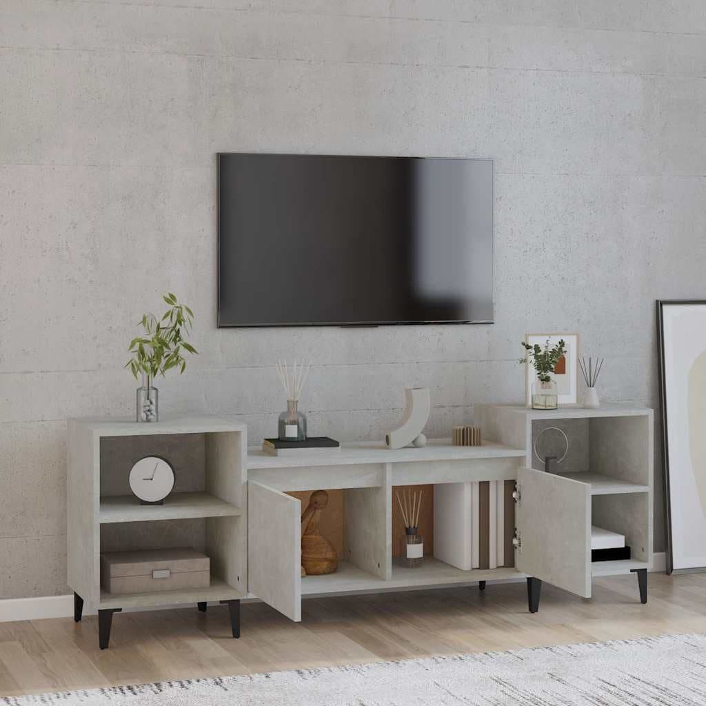 Engineered Wood Grey TV Cabinet 160x35x55 cm