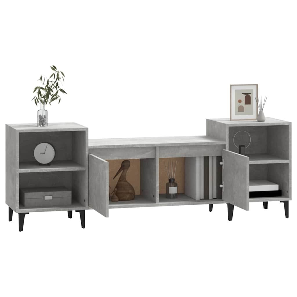 Engineered Wood Grey TV Cabinet 160x35x55 cm