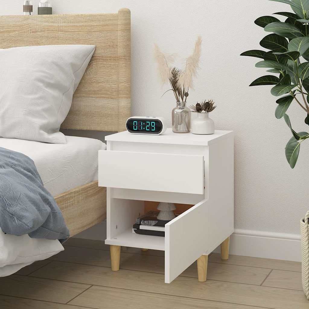 White Bedside Cabinet for Organised Storage