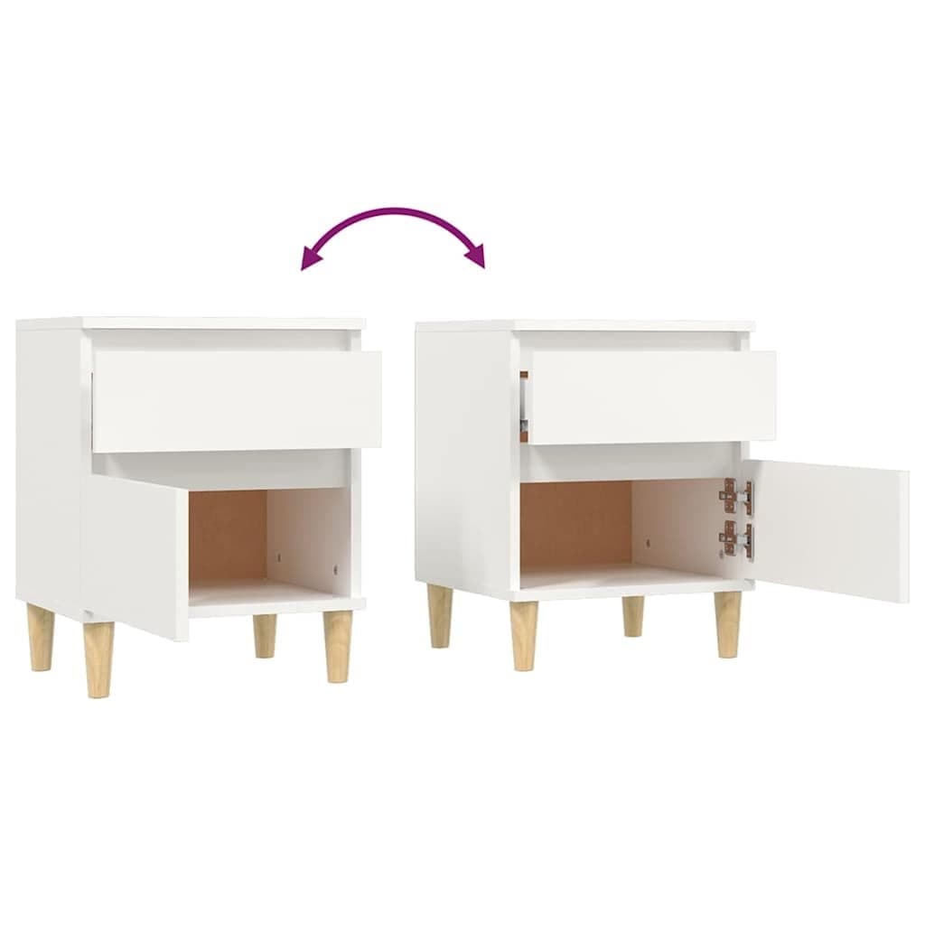 White Bedside Cabinet for Organised Storage